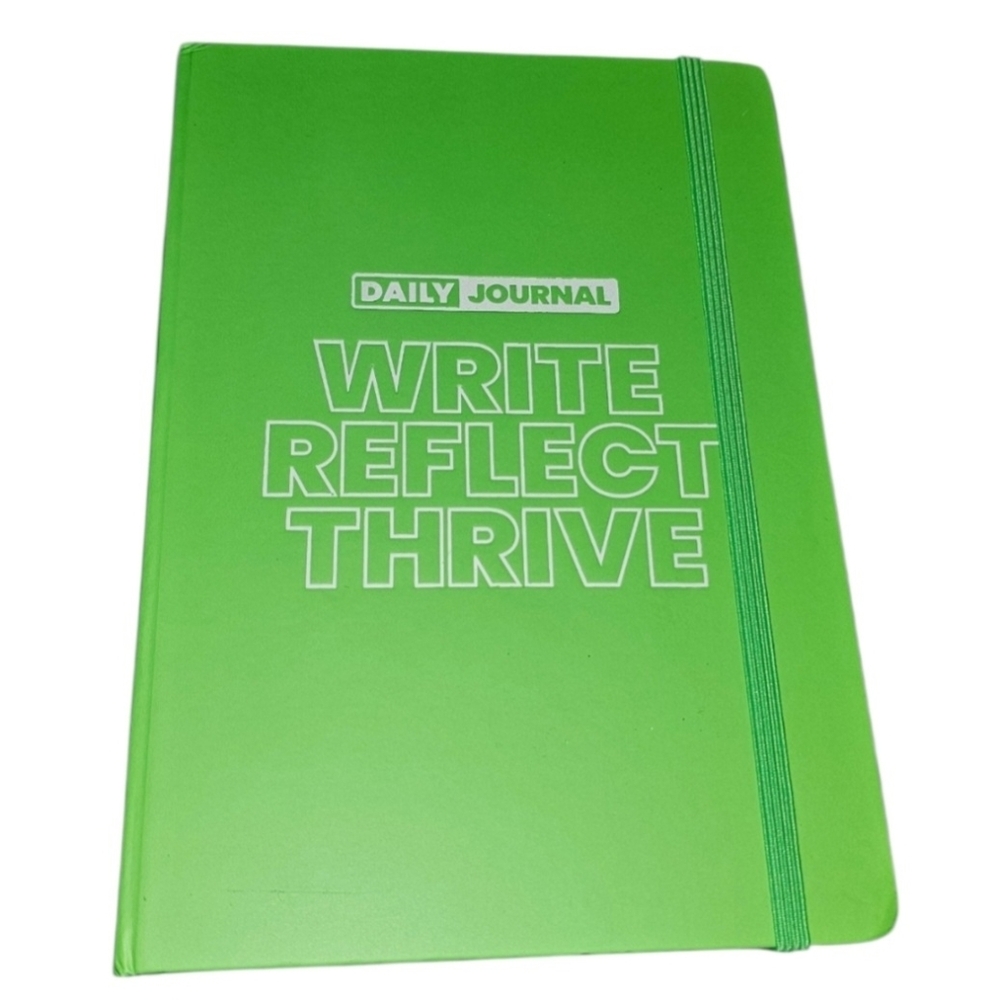 Brand New Green "Write Reflect Thrive" Daily Journal Notebook